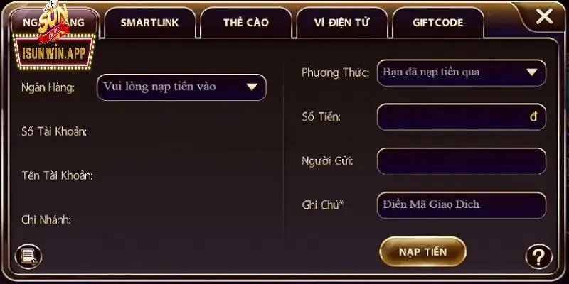 huong dan nap tien vao sunwin 2025 Hướng dẫn nạp tiền vào sunwin 2025